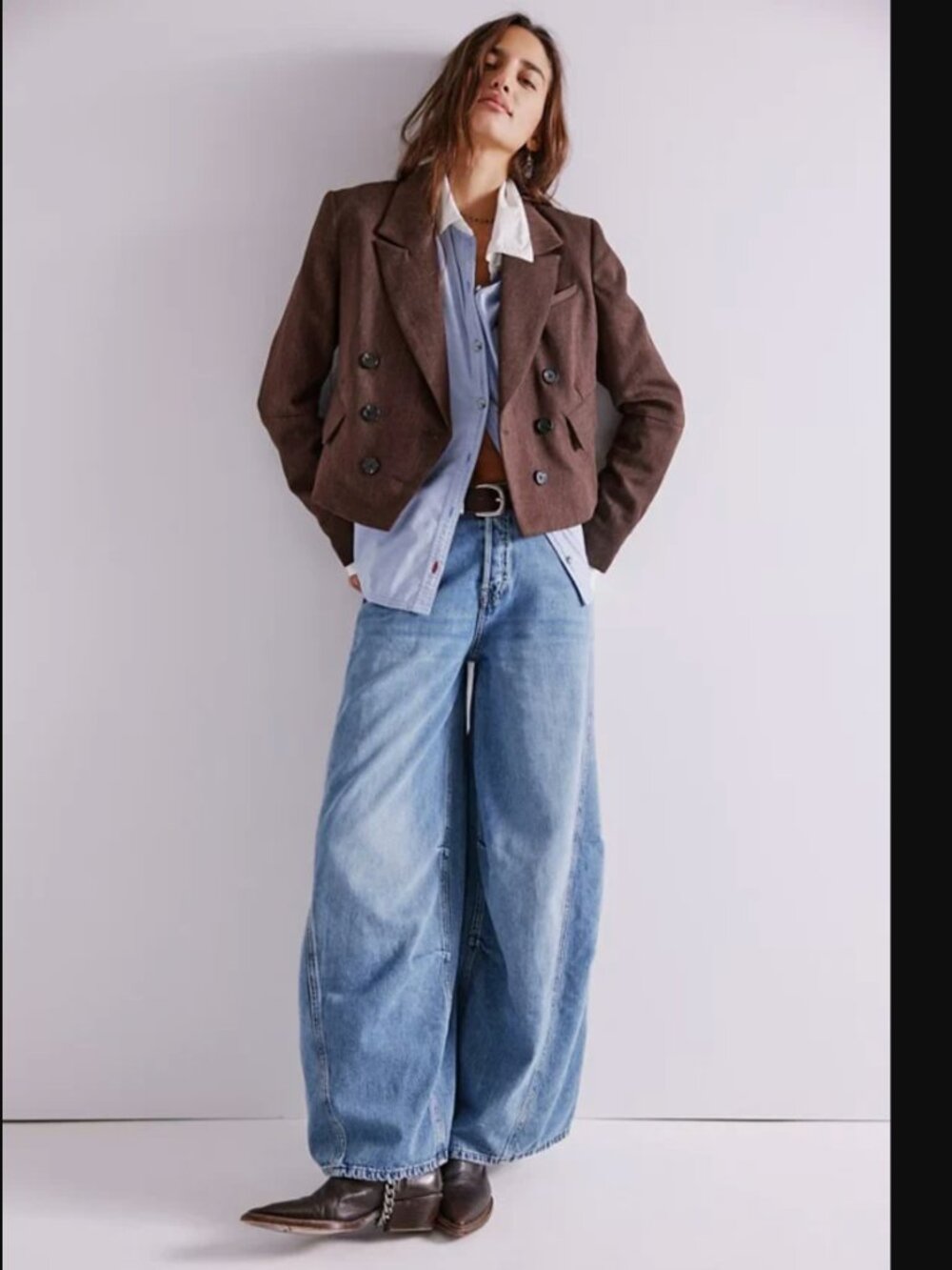 Free People We The Free Women Who Is She Westward Demi Jeans Size 25 NWT 158$ - Picture 2 of 6